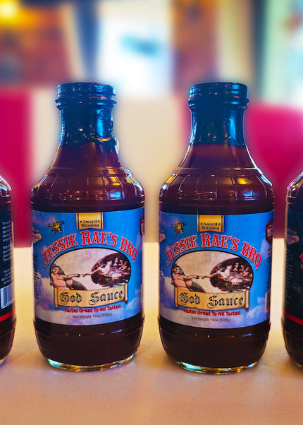 God Sauce and Fallen Angel BBQ Sauce Case of 4